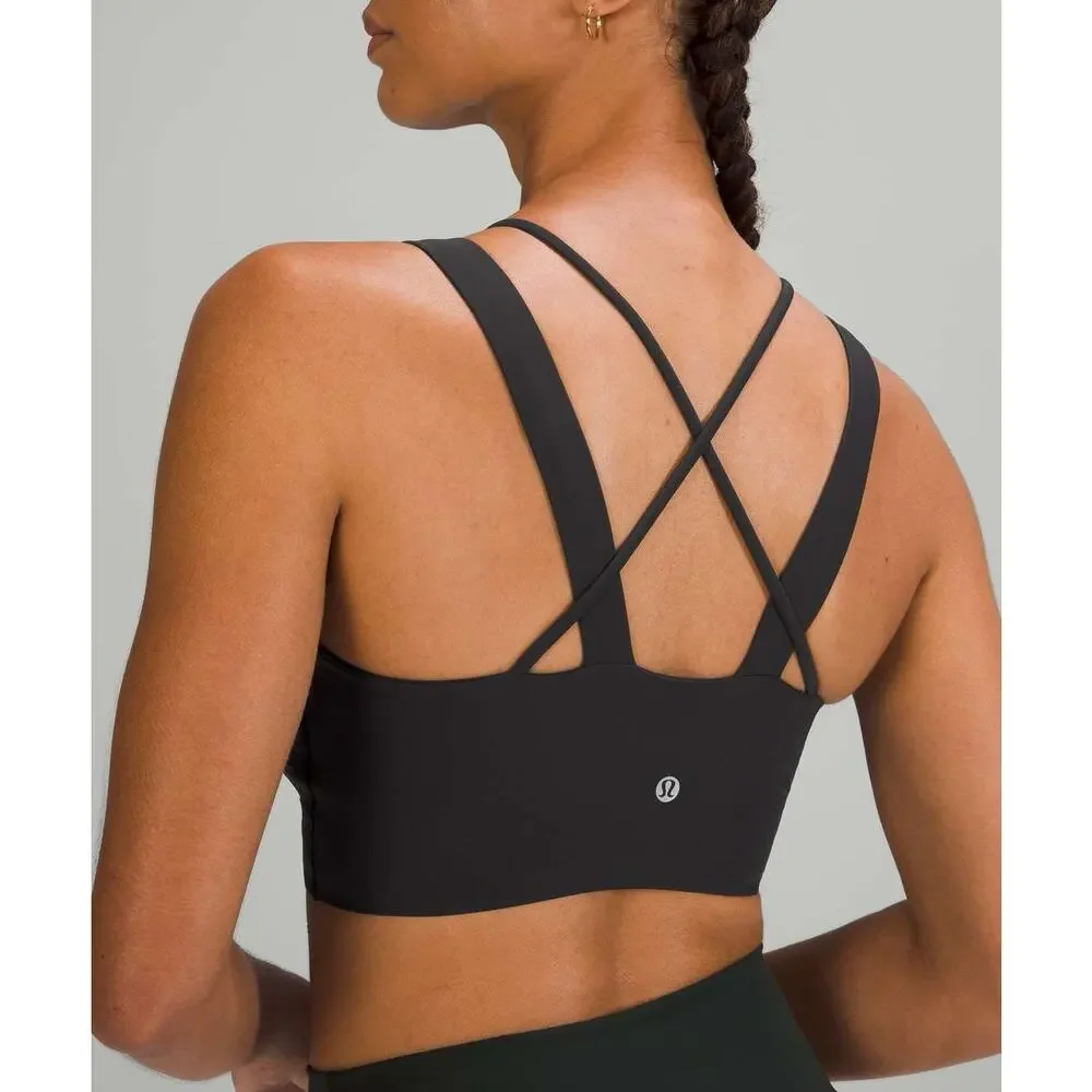 Lululemon Like a Cloud Bra Longline B/C Cup Size 2 Black EUC